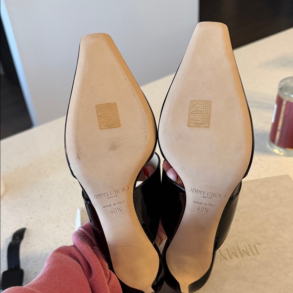 Jimmy Choo Black Patent Leather Mules - Picture 3 of 4